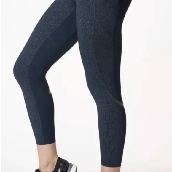 Sweaty Betty The Zero Gravity 7/8 Leggings in Blue Shimmer-NWOT, Size small - Picture 2 of 7